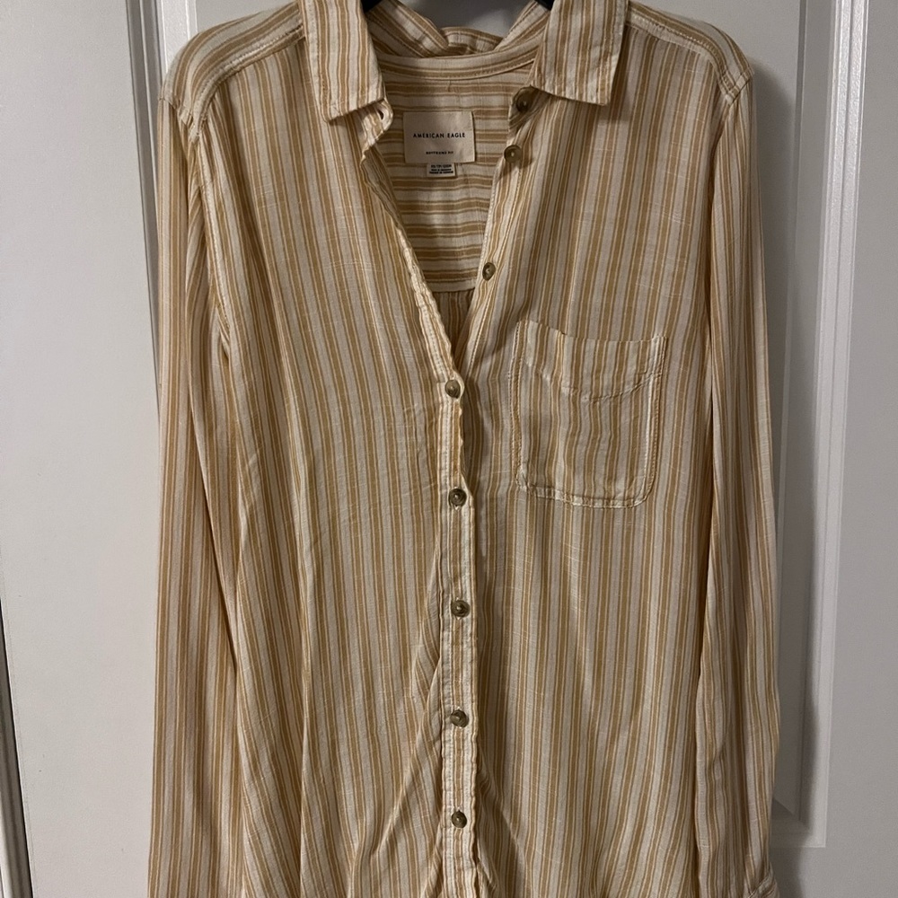 American Eagle striped button up